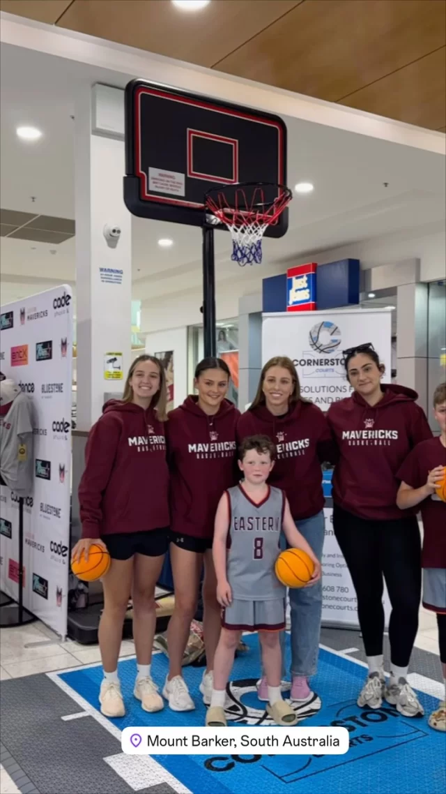 A big thank you to the Eastern Mavericks Basketball Club for having us join their NBL1 season launch on Sunday.

We had a blast with the kids trying out the Cornerstone Courts hoop set up at Mount Barker Central Shopping Centre. Best of luck for the season 🏀💥

#easternmavericks #cornerstonecourts #customcourts