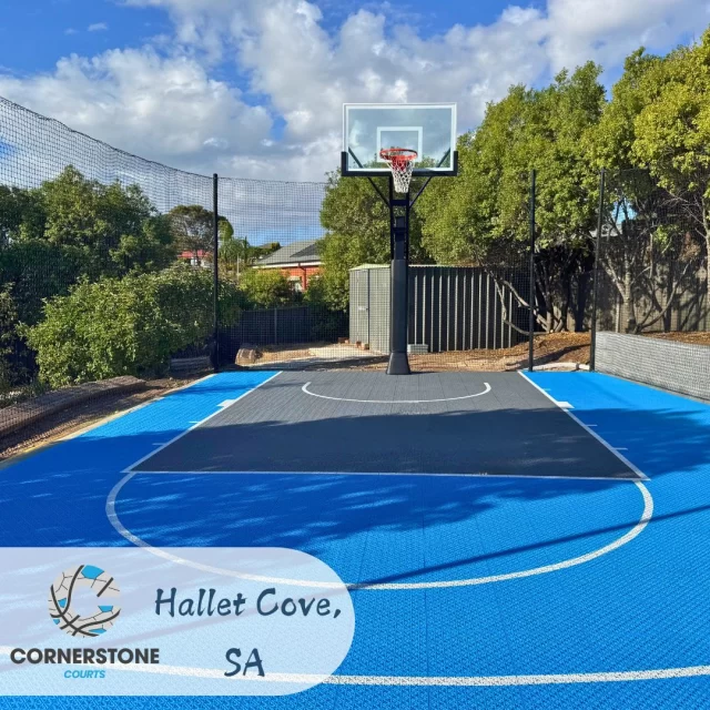 We’re proud to showcase another standout court featuring our ProFlex Elite surface, a Mega Slam 60" hoop, and heavy-duty netting — built for premium performance and non-stop fun.

Court Size: 5m x 9m
Court Surface: ProFex Elite
Colour: Thunder Blue & Spurs Grey
Hoop: Mega Slam 60-inch
Netting: Rear & Side Heavy Duty netting

A big thank you to our amazing clients for trusting Cornerstone Courts to bring their dream court to life!

As Australia’s fastest-growing custom court builders, we’re ready to help you create the perfect court for your backyard, school, or commercial space.

👉 Visit our website (link in bio) to learn more and submit your details. A team member will be in touch to bring your vision to life.

#cornerstonecourts #backyarddesign #basketballcourt #activeliving #outdoorliving #MegaSlam #customcourts #homecourt #basketballtraining